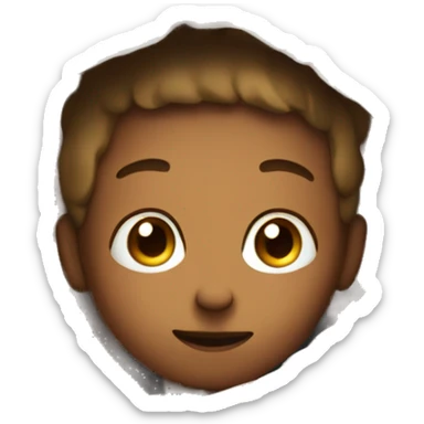 A little kid cocered in blanket lying in bed sticker