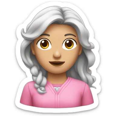 fille qui conduit habillée en rose sticker