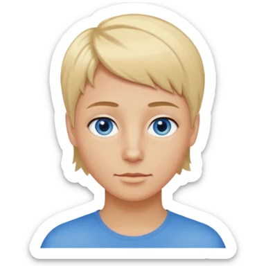 short blond hair blue eyes 5ft 9 140lbs Italian sticker