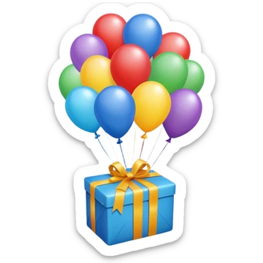 Birthday invitation sticker