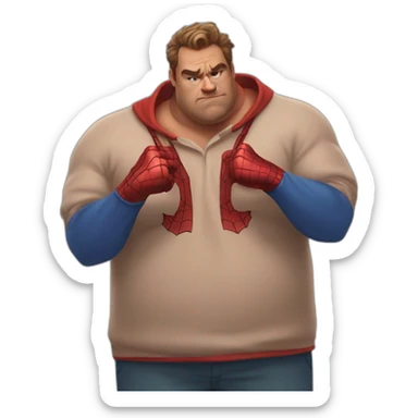 Heavyset lazy Spider-Man sticker