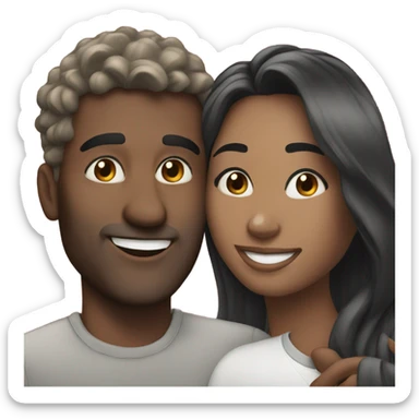 smiling couple selfie moment sticker