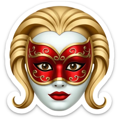 masked person venice bauta woman sticker