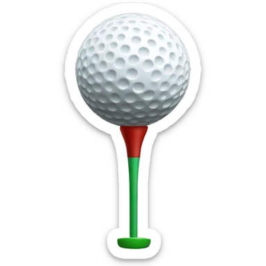 golf tee on golf curse sticker