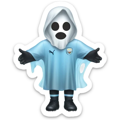 Ghost with Manchester city jersey sticker