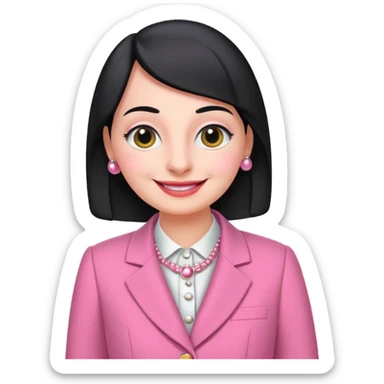 pingu mother wearing the pink chanel suit the Jackie kenddy wore sticker