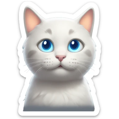 kitty glowing eyes pleading sticker