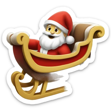 Santa's-sleigh sticker