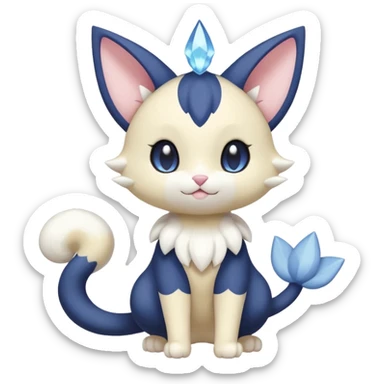 Cute Adorable Kawaii Royal Elegant Tall Pretty Beautiful Skitty-Meowstic-Gorebyss-Pokémon (full body) sticker