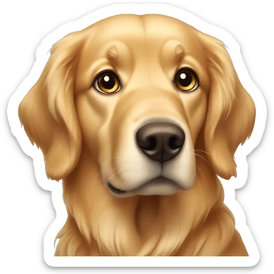 Golden Retriever with big eyes  sticker