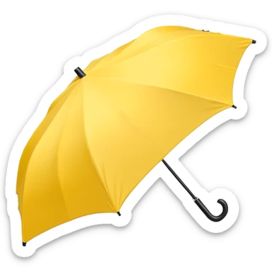 Folded Rain Umbrella yellow sticker