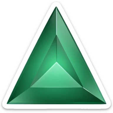 A green upside down triangle needs to face down sticker