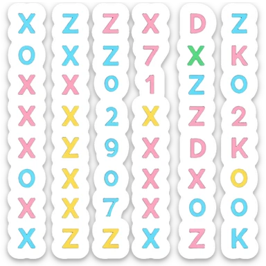 Four basic math operation symbols: plus, minus, multiplication, division sticker