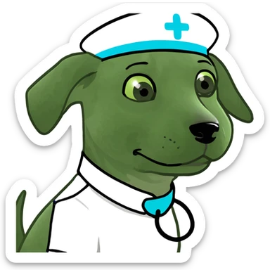 Puppy nurse sticker