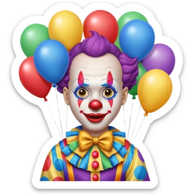 Street Balloon Seller clown  sticker