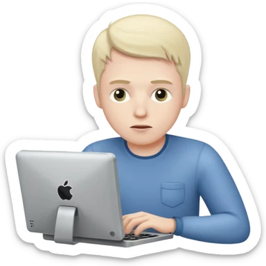 A WHITE MAN WITH A PC  sticker