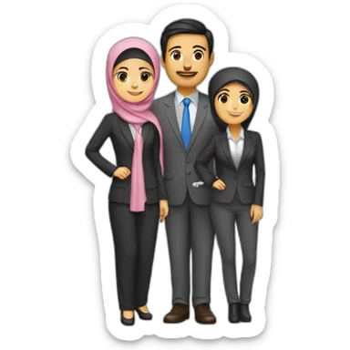 hijabi-asian-girl-lawyer-couple-guy-software-developer sticker