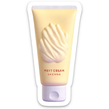 empty crumpled hand cream tube, pastel colors, very squished and wrinkled, cap on, no face or character, just the tube sticker