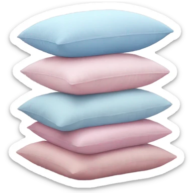 Pink and pastel blue cushions  sticker