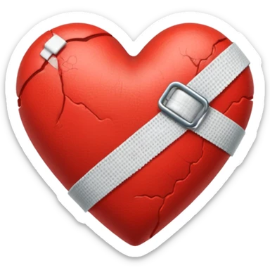 Heart with bandage sticker