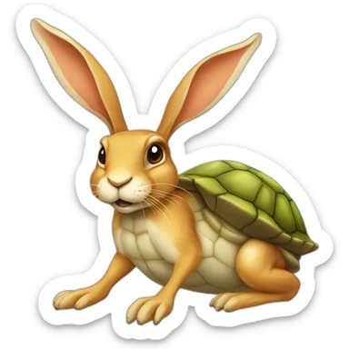Body of a hare soul of a turtle sticker