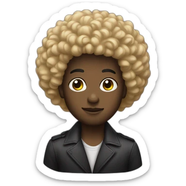 Noir coupe afro sticker