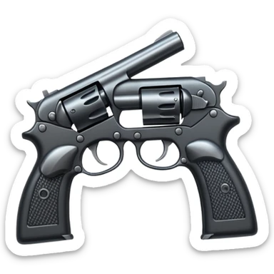 Double pistols crossed  like an x But not in front of each other more like diagonally sticker