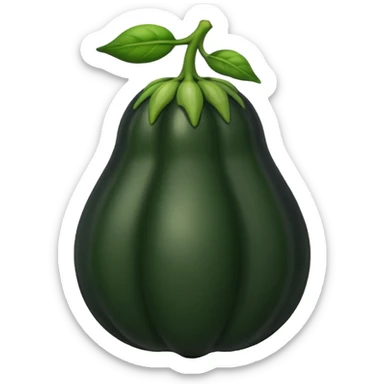 Pepino todo preto,com nenhum verde sticker