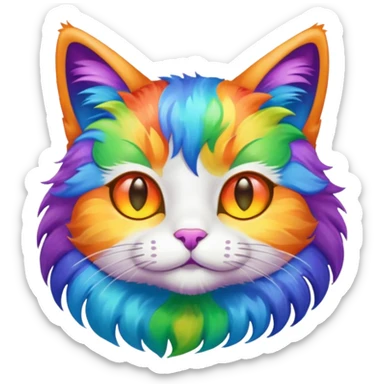 Rainbow cat sticker