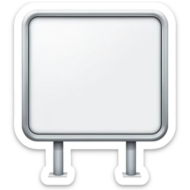 white billboard on the street sticker
