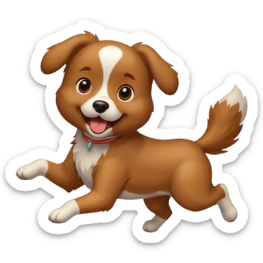 dog escaping sticker
