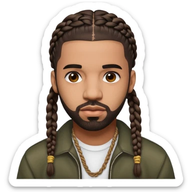 Rapper drake with braids acting gay sticker