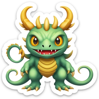 Epic complex detailed scenic-Fakémon-creature sticker