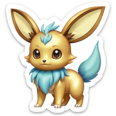 Shiny-Eeveelution-Cute-Fakemon-Bug-Pokémon-fusion full body sticker