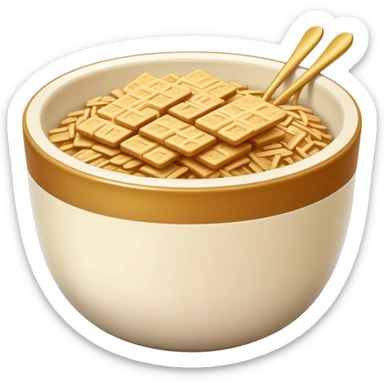 bowl of shredded wheat sticker