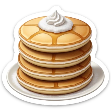 Poffertjes Cinematic Realistic Poffertjes Dessert Emoji, depicted as small, fluffy Dutch pancakes dusted with powdered sugar, rendered with lifelike textures and warm, inviting lighting. sticker