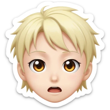 Amazed anime character  sticker