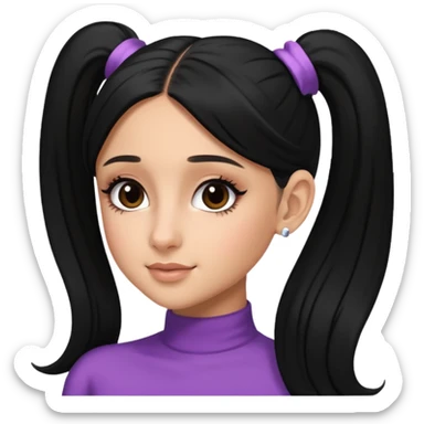 ariana grande with long hair with ponytail sticker