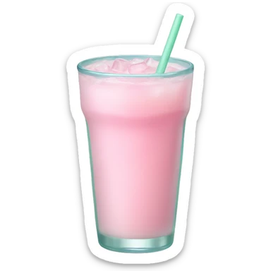 pastel pink drink sticker