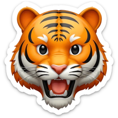 I need an animate ed emoticon of roaring Tiger sticker
