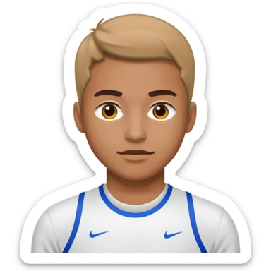 persona de pie con ropa de deporte pero quietaa sticker