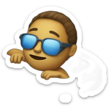 Singe qui va a la piscine sticker