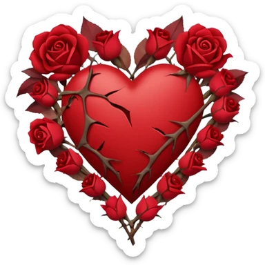 Put The 💔 Emoji And 🥀 Emoji Together In One Image sticker