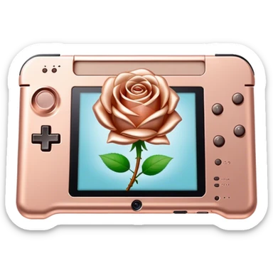A rose gold Nintendo DS sticker