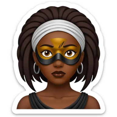 Dark Women in a slave mask  sticker