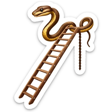 snake on a ladder sticker
