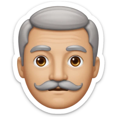 The  🥸 emoji but with gray eyebrows and mustache sticker
