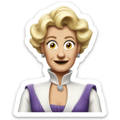 Ursula von der Leyenl very photorealistic shrugs sticker