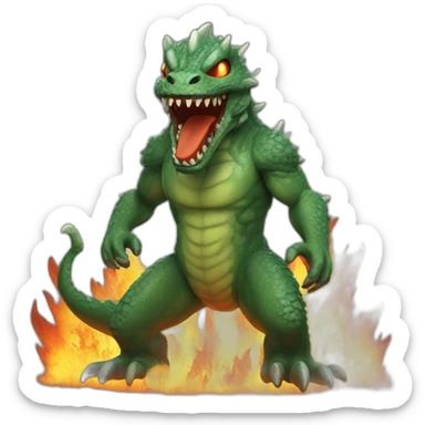 fire kaiju sticker