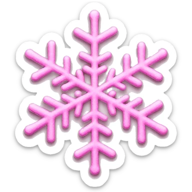 pink snowflake  sticker